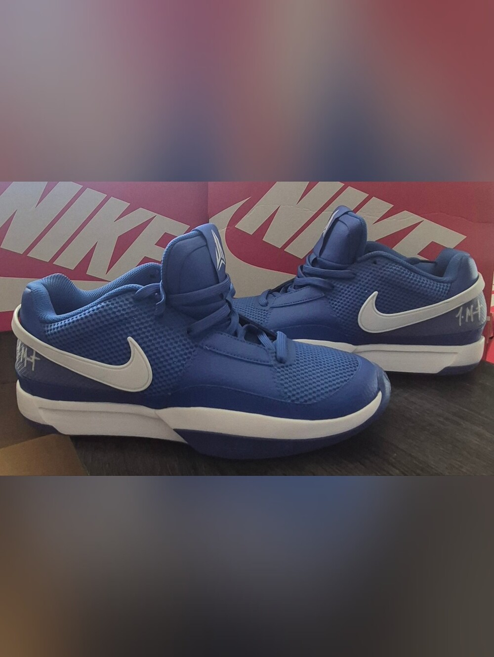 Nike Men’s Royal Blue Low-Top Basketball Shoes with White Swoosh